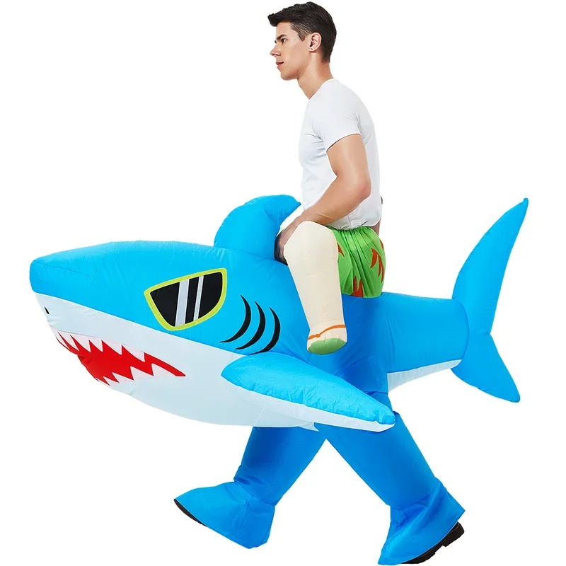 Anime Cosplay Youtube Shorts - Nouveaux adultes enfants requin bleu Costumes