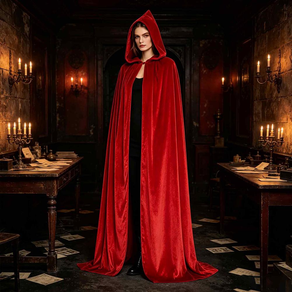 Anime Cosplay Nun - Cape à capuche unisexe pour adultes