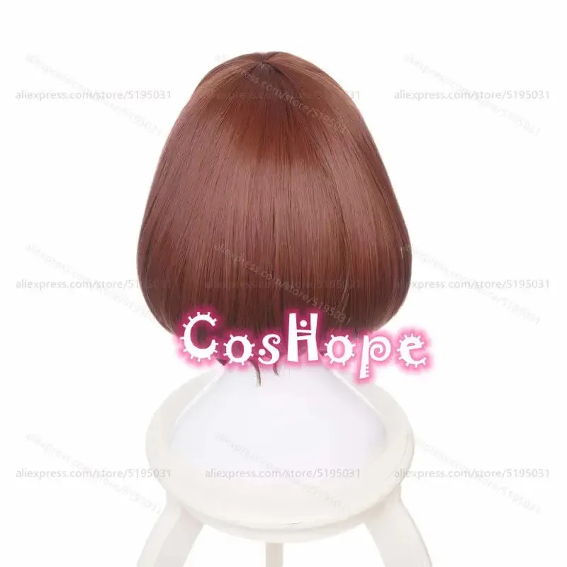 Anime Cosplay Nun - Perruque courte brune pour femme e,4;v'6\k/MHA