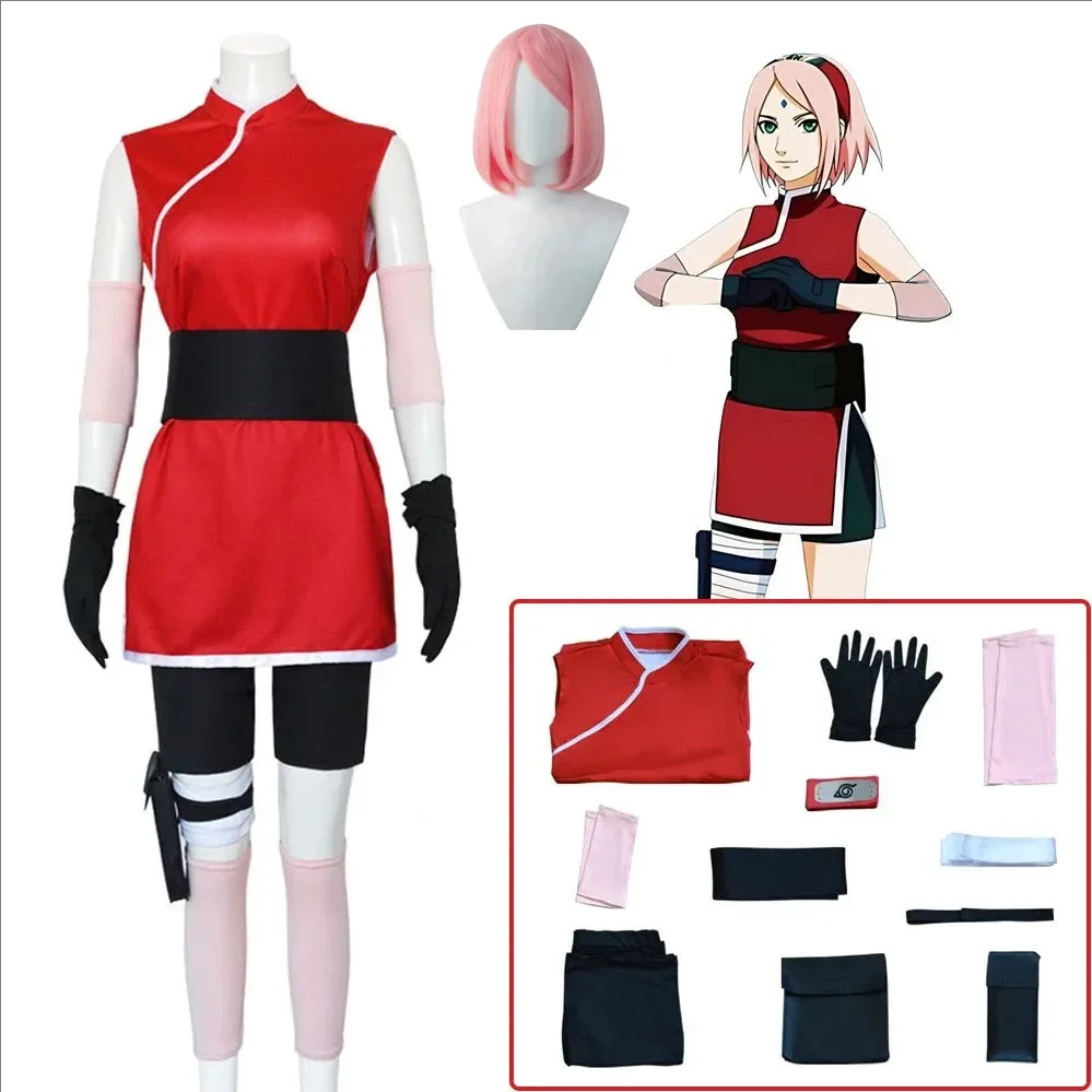 Anime Cosplay Ninja - Costume de cosplay Haruno Sakura pour