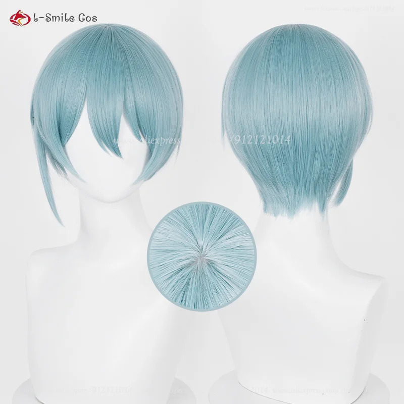 Anime Cosplay Nun - Perruques de Cosplay synthétiques bleu clair