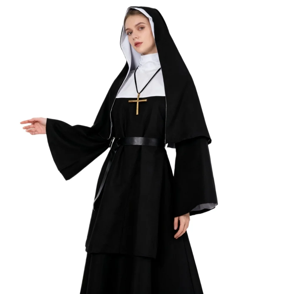 Anime Cosplay Nun - Costume de cosplay de nonne d'Halloween,