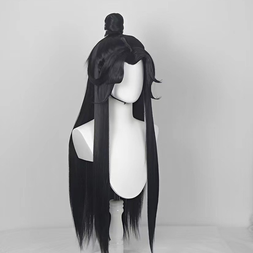 Anime Cosplay Manga - Cheveux longs et raides noirs pour