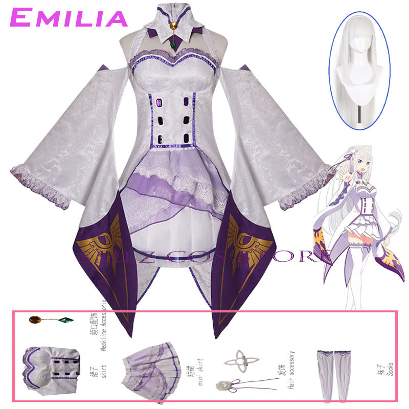 Costume de cosplay Emilia Anim - Anime Cosplay Party avis et prix