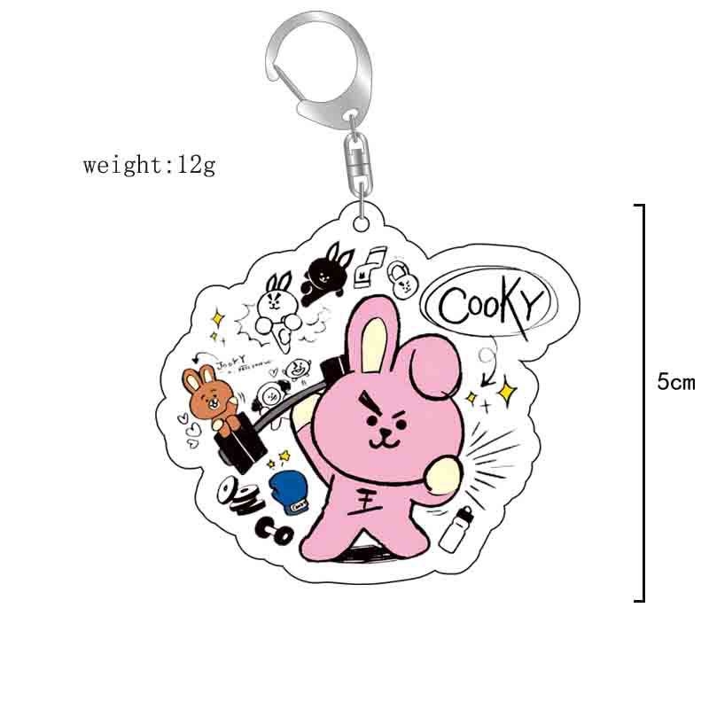 Porte-clés en acrylique BT21,  - Anime Cosplay Girlfriend avis et prix