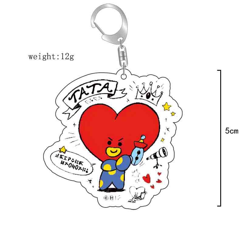 Porte-clés en acrylique BT21,  - Anime Cosplay Girlfriend avis et prix