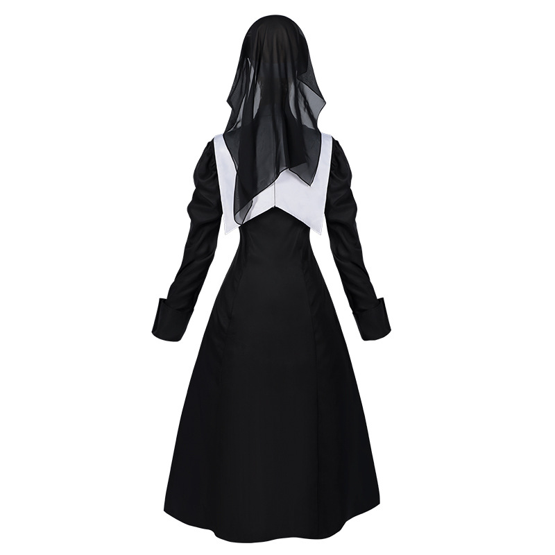 Robe plissée pour femmes europ - Anime Cosplay Nun avis et prix