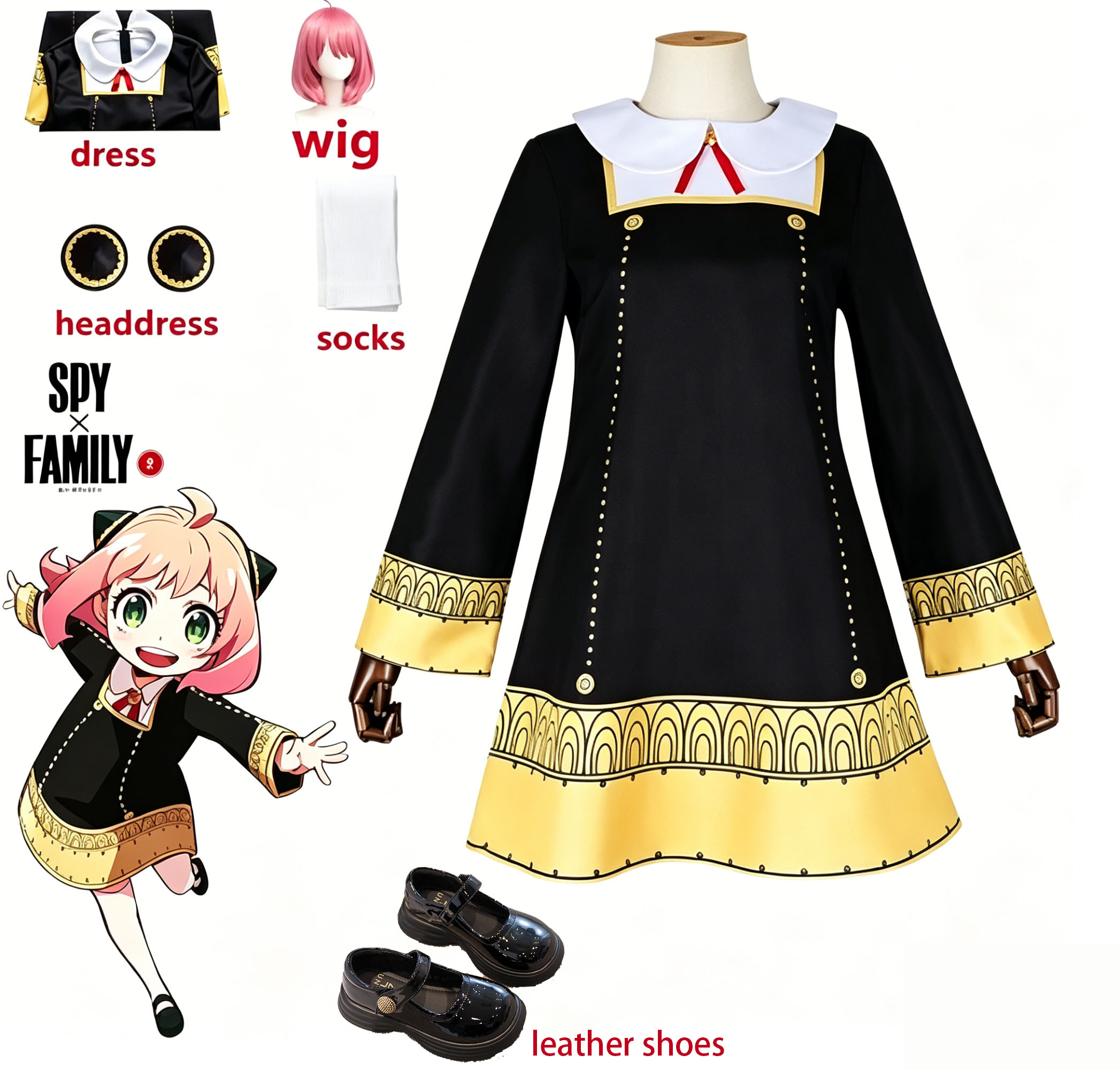 Costume de Cosplay Anya Forger - Spy Family Outfit avis et prix